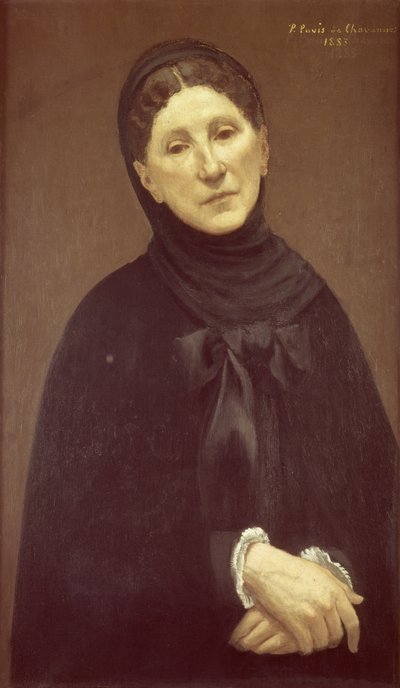 Porträt der Frau des Künstlers, Madame de Chavannes, 1883 von Pierre Puvis de Chavannes